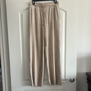 Source Unknown Tan Track Pants Relaxed Fit Elastic Waist